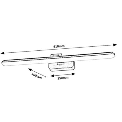 Rabalux - LED Schilderijverlichting LED/15W/230V 4000K zwart